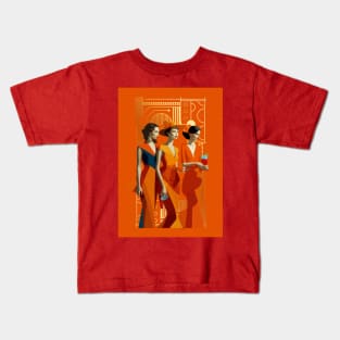 Three art deco women Kids T-Shirt